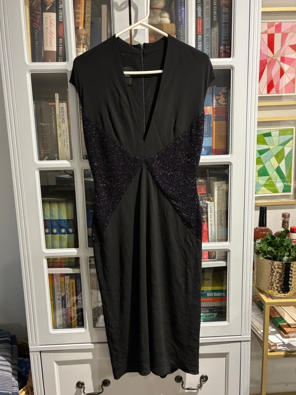 NWOT Monique Lhuillier Black Evening Dress
